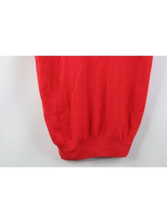 Deadstock Vintage 70s Womens Medium Blank Soft Knit V-Neck Sweater Vest Red - Picture 11 of 11